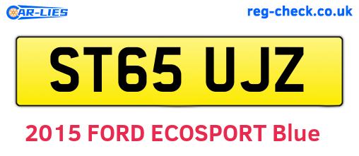 ST65UJZ are the vehicle registration plates.