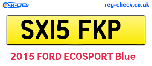 SX15FKP are the vehicle registration plates.