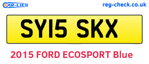 SY15SKX are the vehicle registration plates.