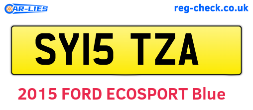 SY15TZA are the vehicle registration plates.