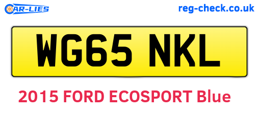WG65NKL are the vehicle registration plates.
