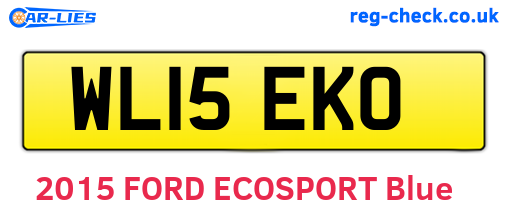 WL15EKO are the vehicle registration plates.