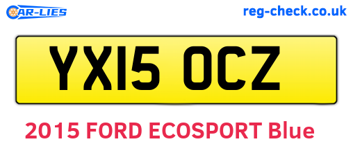 YX15OCZ are the vehicle registration plates.
