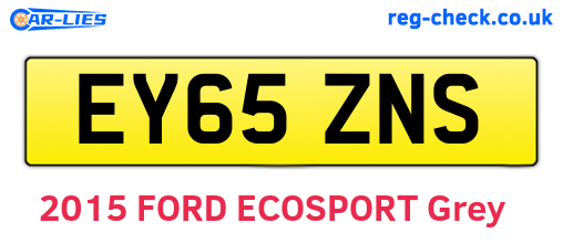 EY65ZNS are the vehicle registration plates.