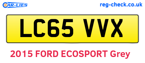 LC65VVX are the vehicle registration plates.
