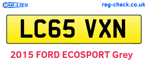 LC65VXN are the vehicle registration plates.