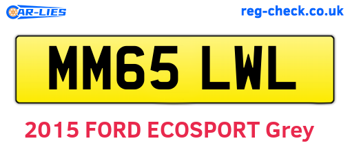 MM65LWL are the vehicle registration plates.