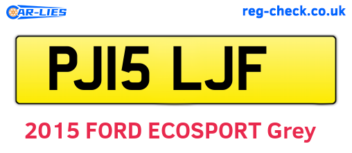 PJ15LJF are the vehicle registration plates.