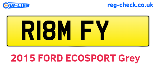 R18MFY are the vehicle registration plates.