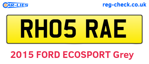 RH05RAE are the vehicle registration plates.