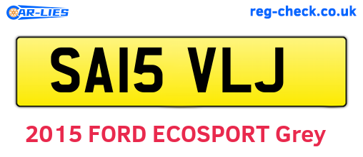 SA15VLJ are the vehicle registration plates.