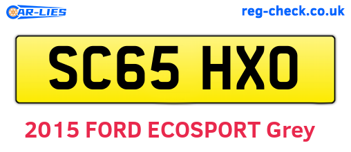 SC65HXO are the vehicle registration plates.