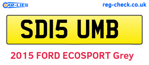 SD15UMB are the vehicle registration plates.