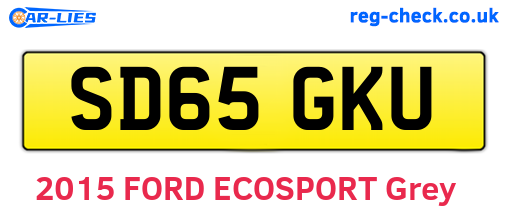 SD65GKU are the vehicle registration plates.