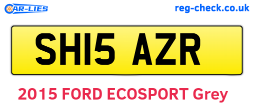 SH15AZR are the vehicle registration plates.