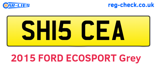 SH15CEA are the vehicle registration plates.