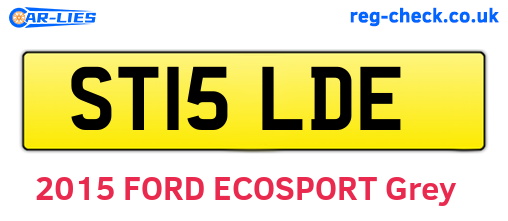 ST15LDE are the vehicle registration plates.