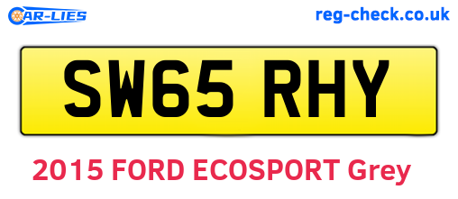 SW65RHY are the vehicle registration plates.