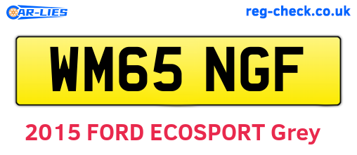 WM65NGF are the vehicle registration plates.