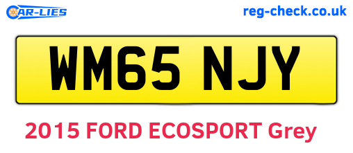 WM65NJY are the vehicle registration plates.