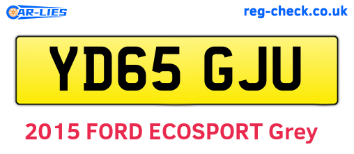 YD65GJU are the vehicle registration plates.