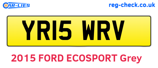 YR15WRV are the vehicle registration plates.