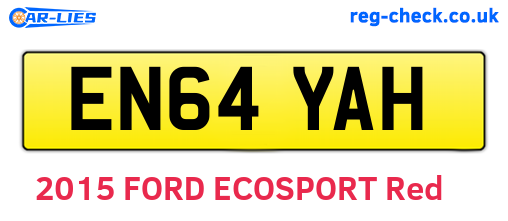 EN64YAH are the vehicle registration plates.