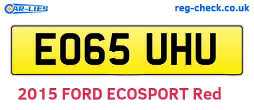 EO65UHU are the vehicle registration plates.