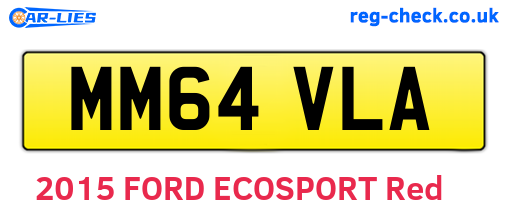 MM64VLA are the vehicle registration plates.