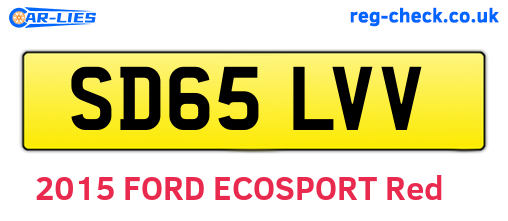 SD65LVV are the vehicle registration plates.