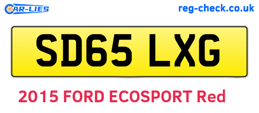 SD65LXG are the vehicle registration plates.