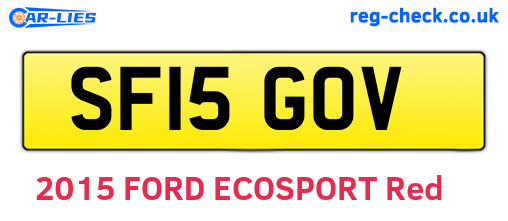 SF15GOV are the vehicle registration plates.