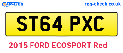 ST64PXC are the vehicle registration plates.