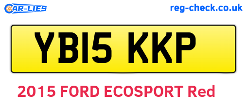 YB15KKP are the vehicle registration plates.