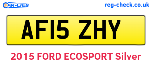 AF15ZHY are the vehicle registration plates.