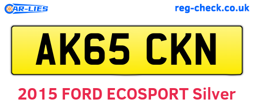 AK65CKN are the vehicle registration plates.