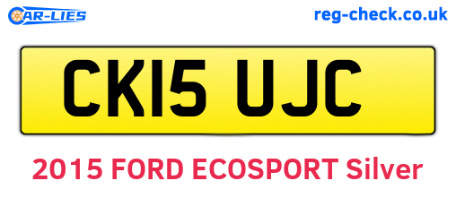 CK15UJC are the vehicle registration plates.