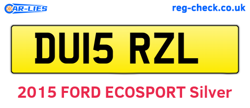 DU15RZL are the vehicle registration plates.