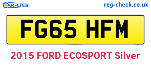 FG65HFM are the vehicle registration plates.