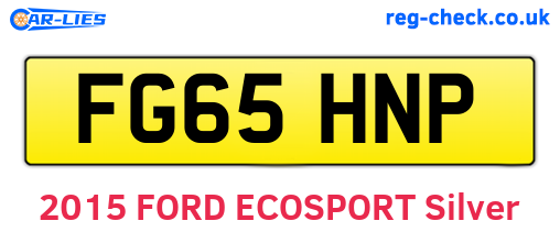 FG65HNP are the vehicle registration plates.
