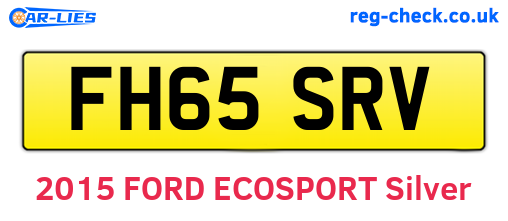 FH65SRV are the vehicle registration plates.