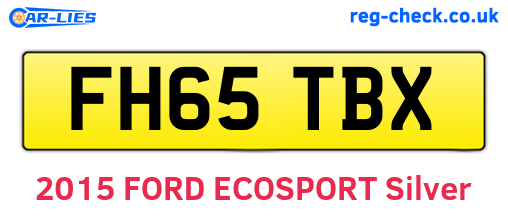 FH65TBX are the vehicle registration plates.