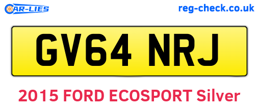 GV64NRJ are the vehicle registration plates.