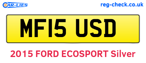 MF15USD are the vehicle registration plates.