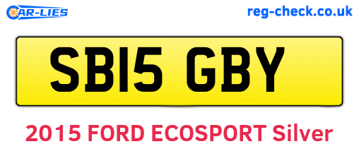 SB15GBY are the vehicle registration plates.