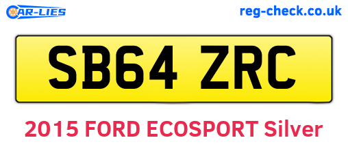 SB64ZRC are the vehicle registration plates.