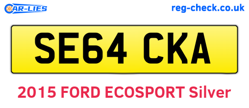 SE64CKA are the vehicle registration plates.