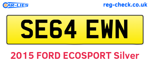 SE64EWN are the vehicle registration plates.
