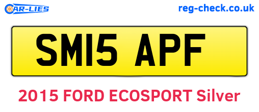 SM15APF are the vehicle registration plates.