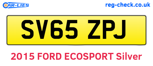 SV65ZPJ are the vehicle registration plates.